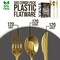 Trendables Disposable Silverware Set - Wedding Plastic Cutlery Dinnerware - Includes two toned Forks, Plastic Spoons, two colored Knives - reflective Plastic Utensils Party Set